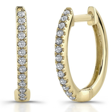 Bijoux à la mode 925 Boucles d&#39;oreilles en argent avec diamant